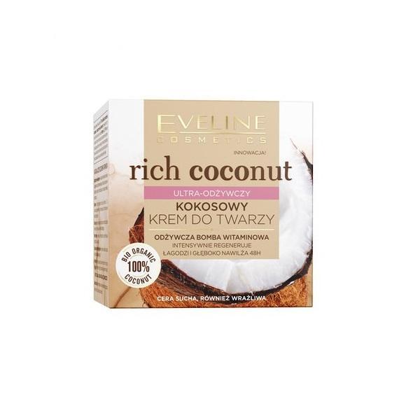 Crema de fata, Eveline Cosmetics, Rich Coconut, Ultra-Nourishing Coconut, 50 ml Coconut imagine 2022