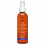 Ulei pentru bronzare, Satin Touch Tan Perfecting Body Oil SPF30, Apivita, 200 ml
