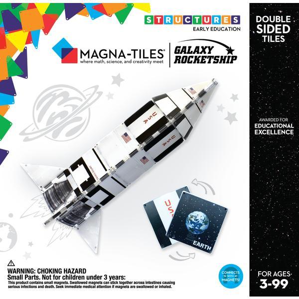 Set de constructie piese magnetice createon magna-tiles - racheta 24 piese