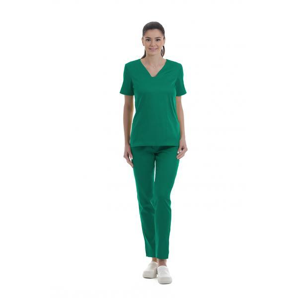 Costum medical dama carré s verde royal l