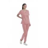 Costum medical dama Carré S roz pal xl