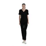 Costum medical dama Carré S negru 3xl