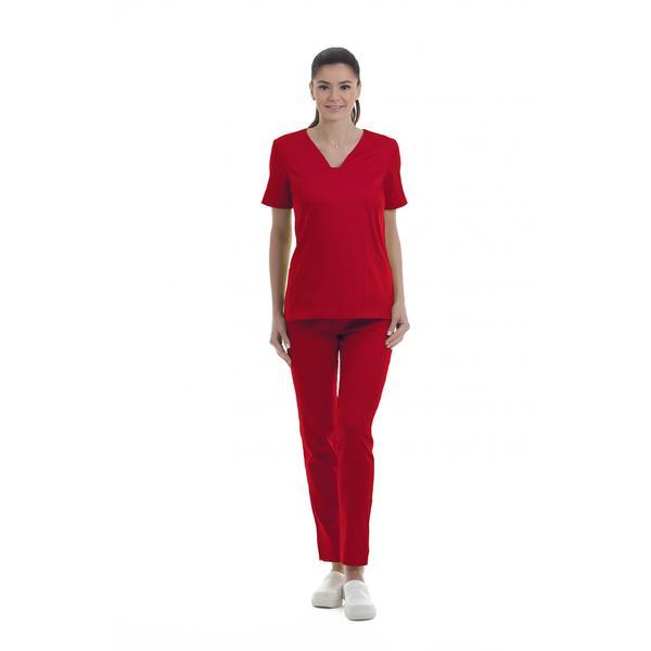 Costum medical dama carré s rosu l