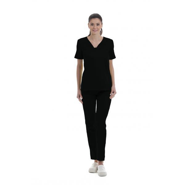 Costum medical dama carré s negru xs