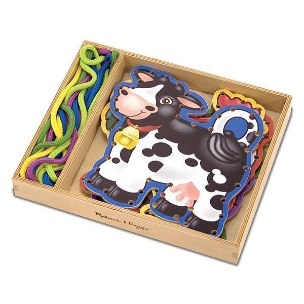 Melissa and doug - joc cu sireturi - animale de la ferma