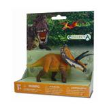 Figurina pe platforma dinozaur Torosaurus pictata manual XSPP Collecta