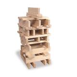Set constructie cu 100 de piese lemn - Dimensiuni generoase