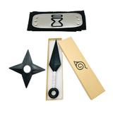 Kit naruto, bandana, kunai, shuriken ninja, satul nisipului +8 ani