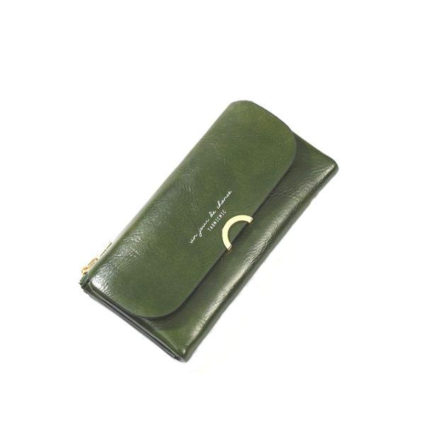 Portofel dama, mare, taomicmic, piele ecologica premium, cu capsa, kaki