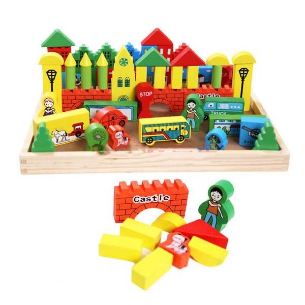 Set cuburi din lemn old castle, ama