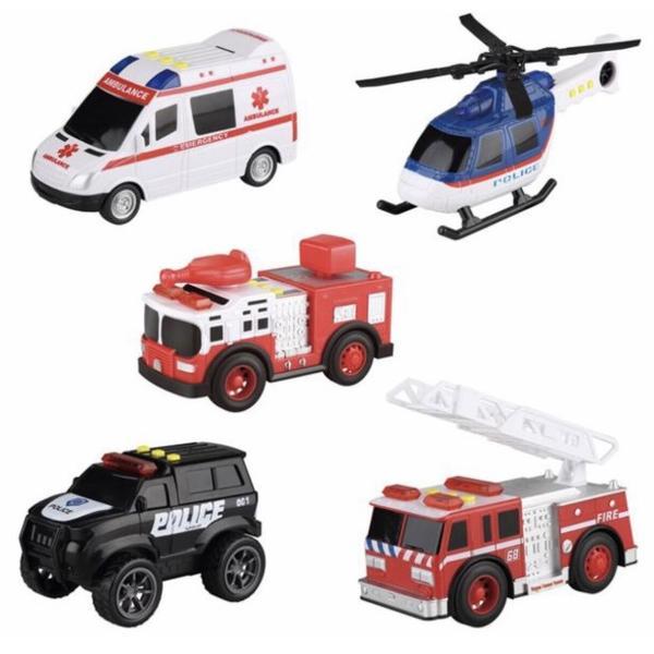 Set cu 5 vehicule cu lumini si sunete oem