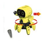 Mini Robot interactiv de construit, 6 picioare, ecran Led, senzor de miscare si sunet, AMA