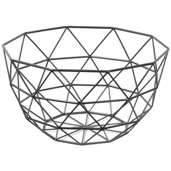 Cos fructe din metal, geometric 25 x 25 x 15 cm oem