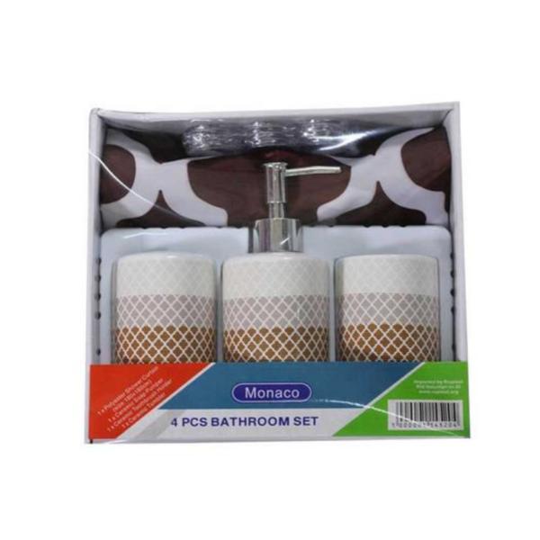 Set de baie, 4 bucati maro oem
