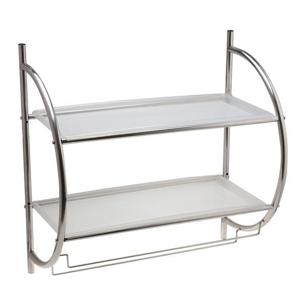 Suport prosop cu doua polite de 50 cm pentru baie oem