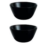 Set 2 boluri de servit din opal, 2.9 litri, 24x10.5 cm, negru