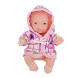 Papusa bebelus imbracat, hainuta detasabila Topi Toy, 12.5 cm, roz, 3 ani +