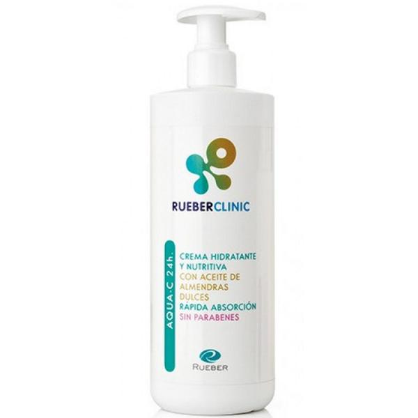 Crema de corp hidratanta fara parabeni rueber aqua-c 24h, 500 ml