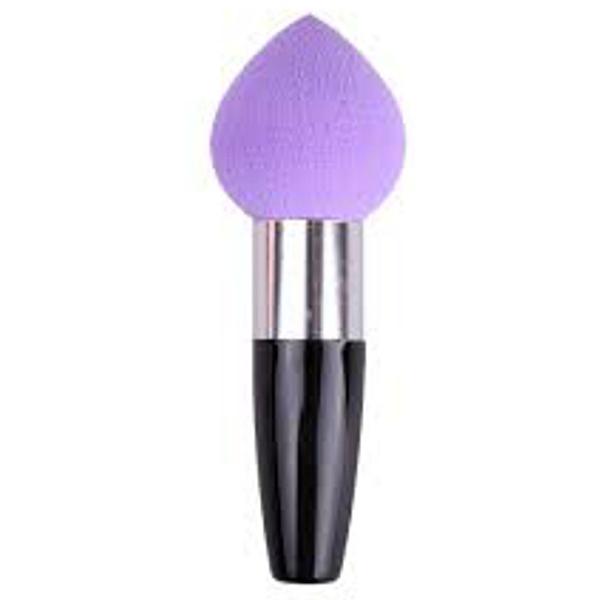 Burete pentru fond de ten cu maner lila rossa, black + purple, 1 buc