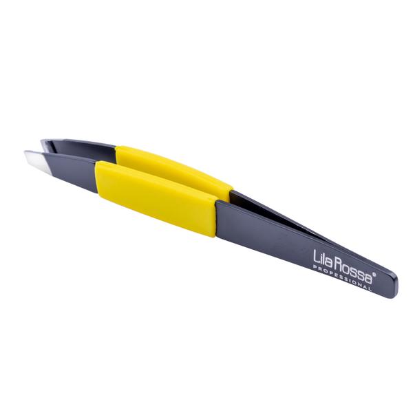 Penseta pentru sprancene cu varf plat smart lila rossa, galbena, 1 buc