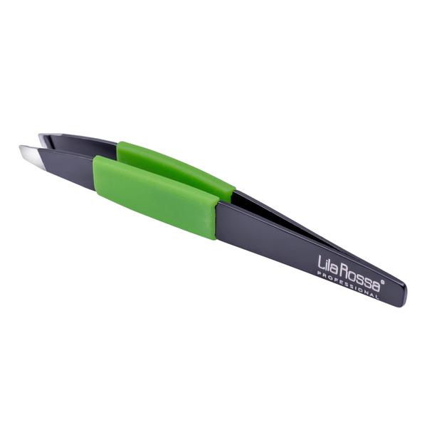 Penseta pentru sprancene cu varf plat smart lila rossa, verde, 1 buc