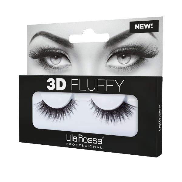 Gene False Banda 3D Fluffy Natural Glam Lila Rossa, v9102, 1 pereche Banda imagine 2022
