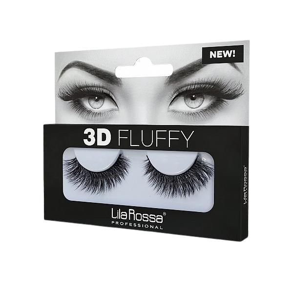 Gene false banda 3d fluffy selene lila rossa, v9111, 1 pereche