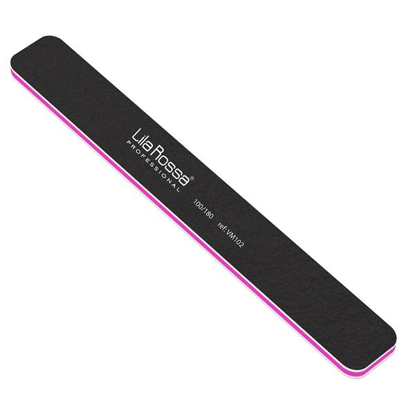 Pila de unghii dreptunghiulara neagra lila rossa 100/180, 1 buc