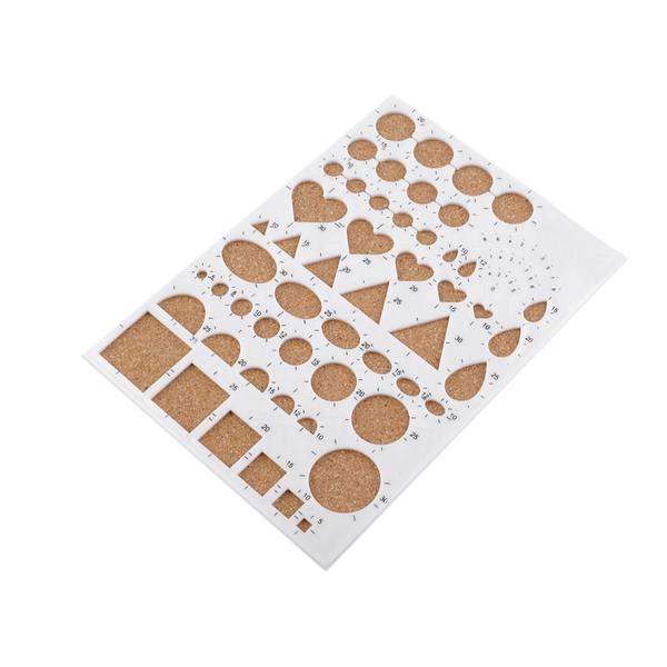 Sablon pentru quilling cu suport din pluta 15 x 21 cm, alb
