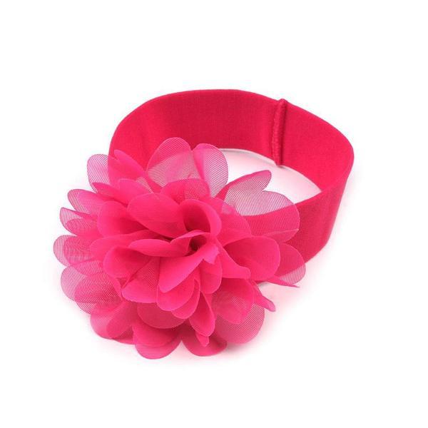 Bentita elastica cu floare, + 3 ani, roz zmeura