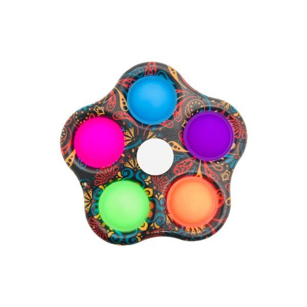 Jucarie senzoriala spinner Dimple, 5 bule, Shop Like A Pro, multicolora, 9.5cm