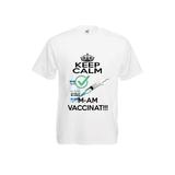 Tricou mesaj Keep calm, m-am vaccinat S