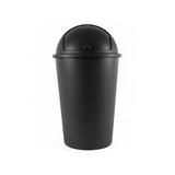 Cos gunoi cu capac glisant, Plastic, Negru, 50 L