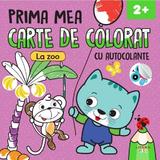 Prima mea carte de colorat: La zoo. Cu autocolante, editura Litera