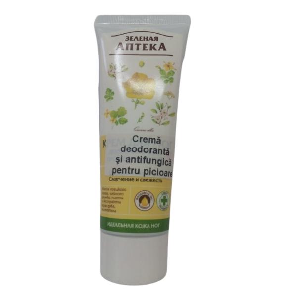 Crema Deodoranta si Antifungica pentru Picioare Zelenaya Apteka, 75 ml
