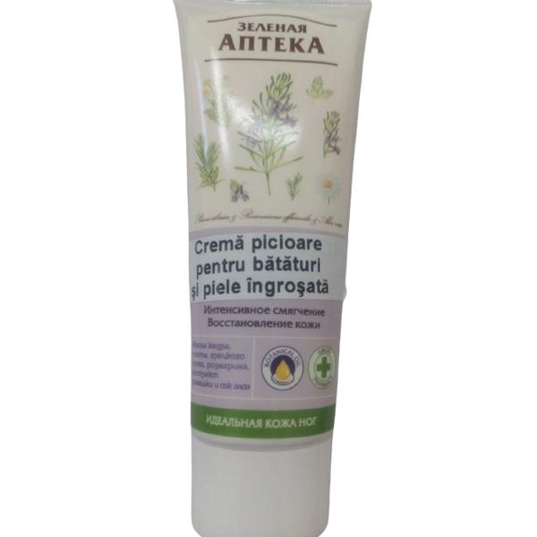 Crema picioare pentru bataturi si piele ingrosata zelenaya apteka, 75 ml