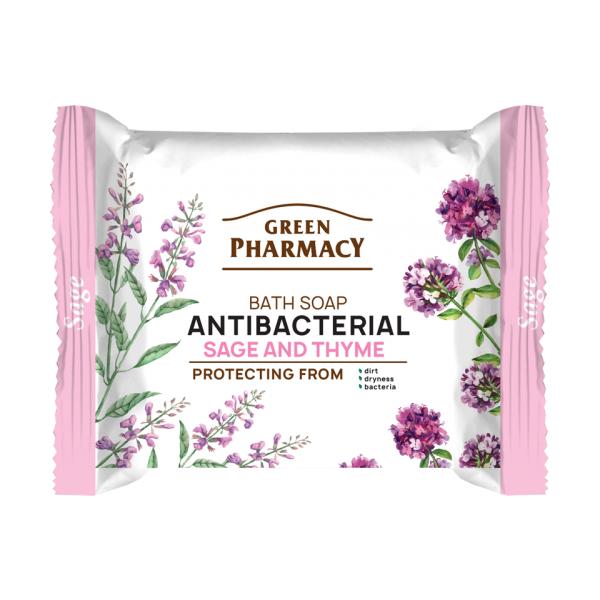 Sapun antibacterian cu salvie si cimbru zelenaya apteka, 100 mg