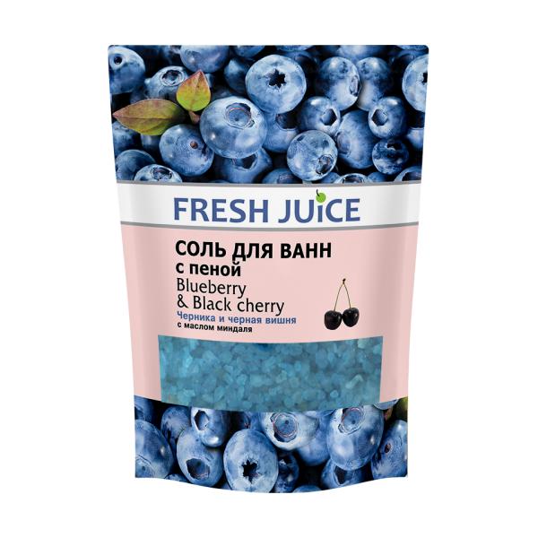 Sare de baie spumanta cu afine si cirese negre fresh juice, 500 g