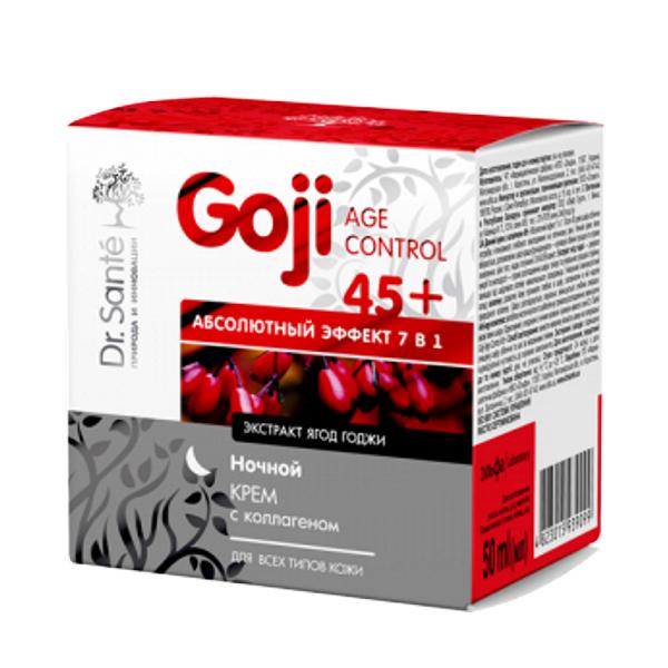 Crema de Noapte cu Extract de Goji si Colagen Goji Age Control 45+ Dr. Sante, 50 ml