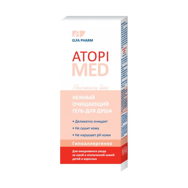 Gel de dus purificator pentru pielea atopica atopi med elfa pharm, 150 ml
