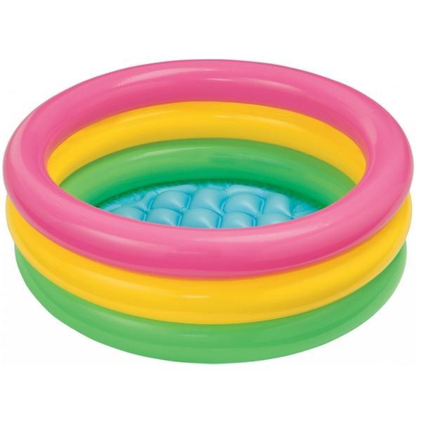 Piscina gonflabila copii, intex, sunset glow, baby pool, 50 litri, 61 x 22 cm, 57107