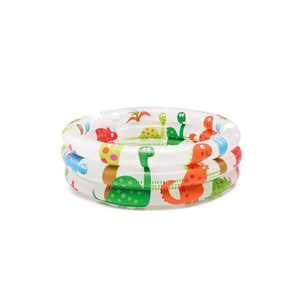 Piscina gonflabila copii, intex beach buddies, cu dinozauri ,multicolor, 33 litri, 61 x 22 cm, 57106