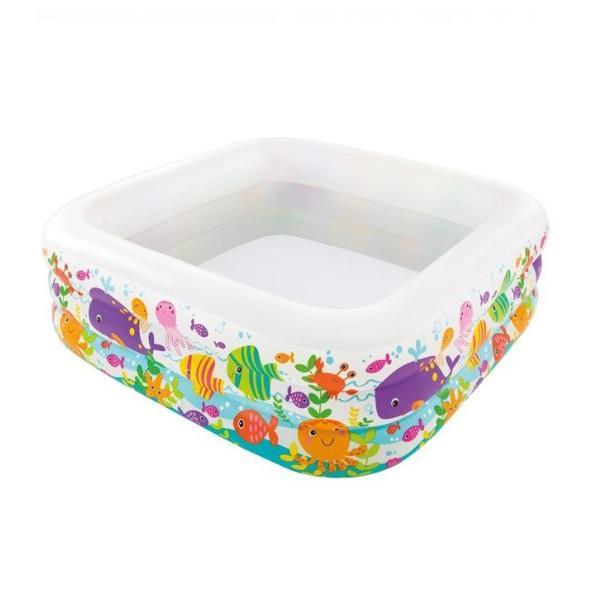 Piscina gonflabila pentru copii, Intex Design Vietati Marine, 159 x 159 x 50 cm