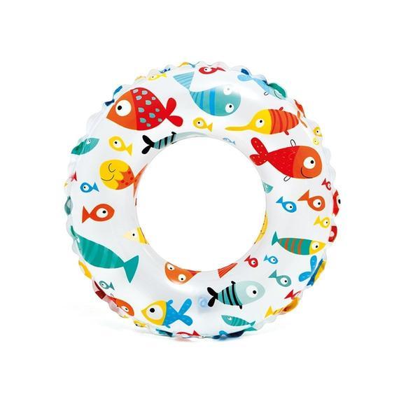 Colac gonflabila pentru inot copii, intex, pestisori baby, 59241, 61 cm, multicolor