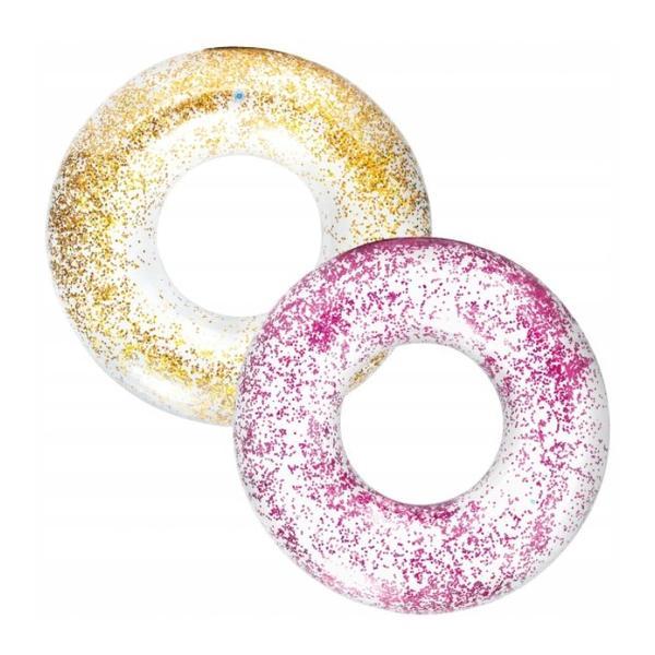 Colac mare gonflabila pentru inot, intex, glitter, 56274, 119 cm, sclipici