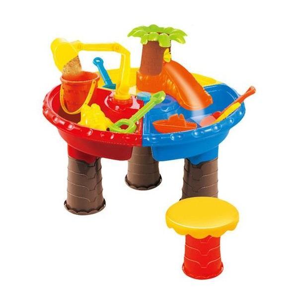 Masuta de joaca pentru apa si nisip rotunda palmier - bebeking
