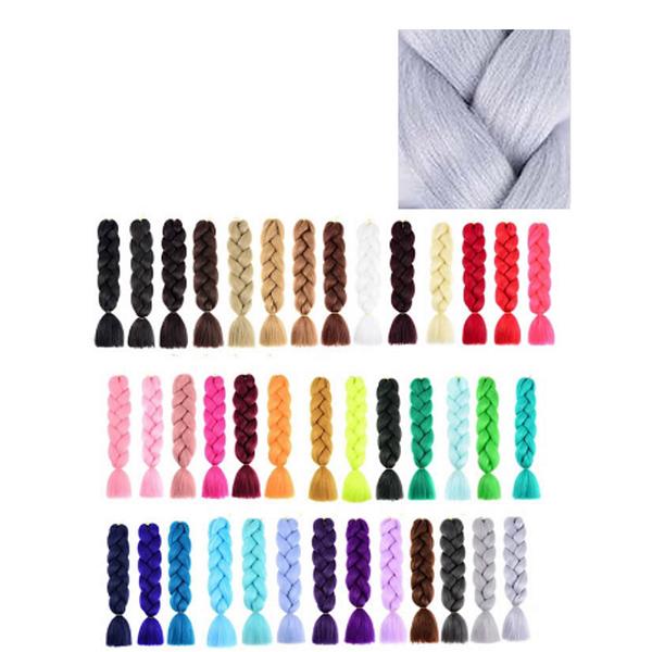 Extensii Colorate pentru Impletituri Gri Lucy Style 2000, 1 buc esteto.ro