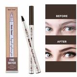 Stilou Microblading Contur Sprancene cu Efect de Fire, Marker Make-up Microblading Pen Semipermanent IBCC, Brown