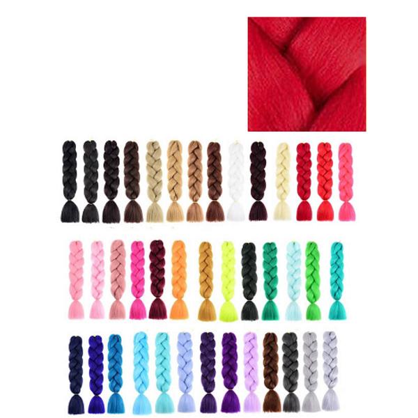 Extensii Colorate pentru Impletituri Rosu Lucy Style 2000, 1 buc 2000 imagine noua