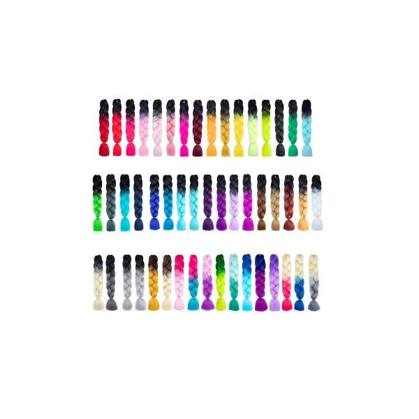 Extensii Colorate pentru Impletituri Bicolore Negru-Auriu Lucy Style 2000, 1 buc 2000 imagine 2022